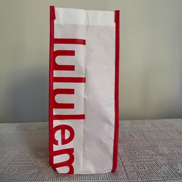 Lululemon red & white large reusable tote bag - Picture 6 of 7